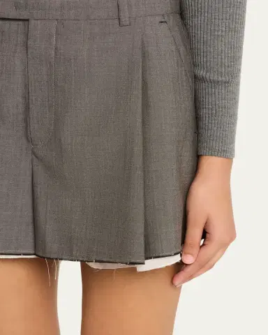 Nackiyé Pleated Split Tailored Shorts | Thumbnail 5 Nackiyé Pleated Split Tailored Shorts | Thumbnail 5