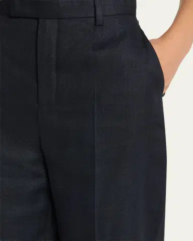 Loro Piana Louis Linen-Wool Cropped Trousers | Thumbnail 5 Loro Piana Louis Linen-Wool Cropped Trousers | Thumbnail 5