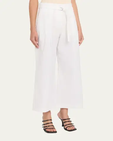 Proenza Schouler White Label Cropped Raver Pants in Poplin | Thumbnail 4 Proenza Schouler White Label Cropped Raver Pants in Poplin | Thumbnail 4