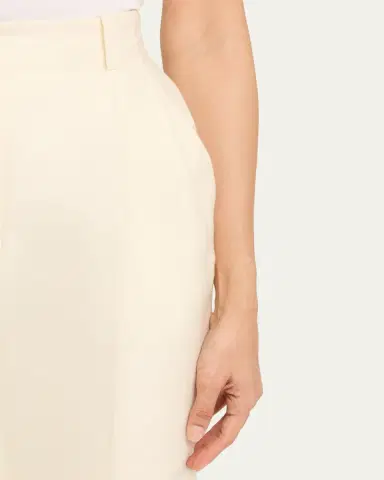 PRABAL GURUNG Carrot Silk Pleated Straight-Leg Trousers | Thumbnail 5 PRABAL GURUNG Carrot Silk Pleated Straight-Leg Trousers | Thumbnail 5