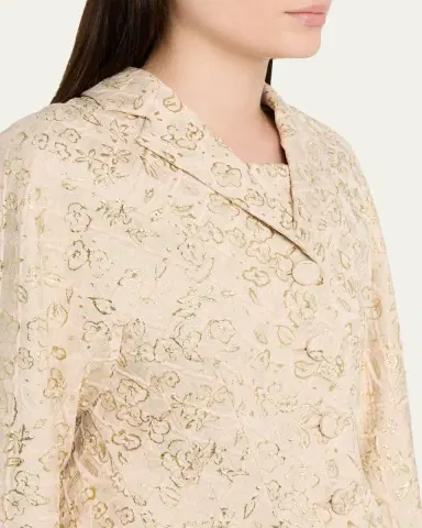 PRABAL GURUNG Metallic Floral Jacquard Sculpted Jacket | Thumbnail 5 PRABAL GURUNG Metallic Floral Jacquard Sculpted Jacket | Thumbnail 5