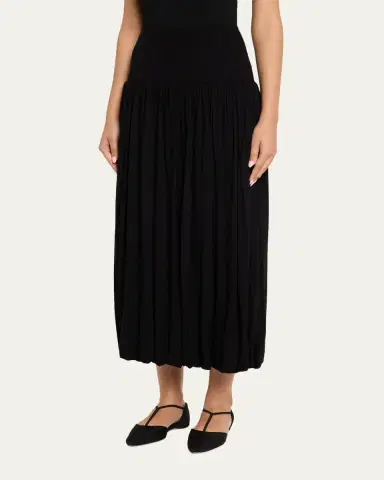 Toteme Soft Gathered Bubble-Hem Midi Skirt | Thumbnail 4 Toteme Soft Gathered Bubble-Hem Midi Skirt | Thumbnail 4