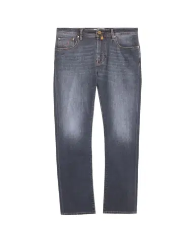Jacob Cohen Men's Slim Straight-Leg Washed Black Denim Jeans | Thumbnail 1 Jacob Cohen Men's Slim Straight-Leg Washed Black Denim Jeans | Thumbnail 1