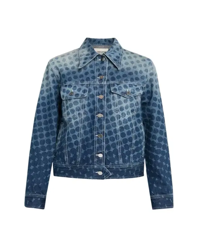 Halftone Wiggle Dot Denim Jacket Halftone Wiggle Dot Denim Jacket