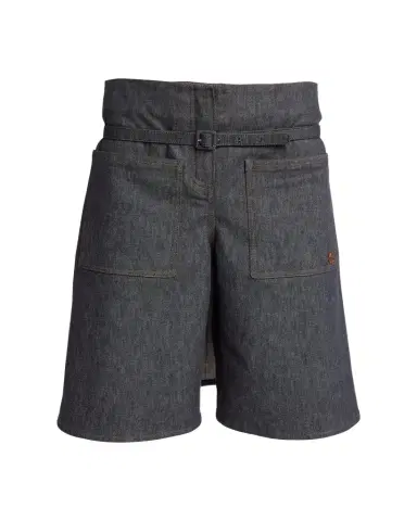 Courrèges Denim Back Panel Bermuda Shorts With Belt | Thumbnail 1 Courrèges Denim Back Panel Bermuda Shorts With Belt | Thumbnail 1