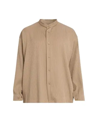 IM MEN Men's Crinkle Pleated Polyester Stand-Collar Sport Shirt | Thumbnail 1 IM MEN Men's Crinkle Pleated Polyester Stand-Collar Sport Shirt | Thumbnail 1