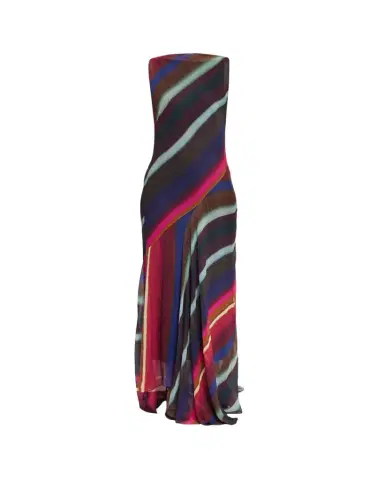 Christopher John Rogers Louie Striped Cowl Low Back Maxi Dress | Thumbnail 1 Christopher John Rogers Louie Striped Cowl Low Back Maxi Dress | Thumbnail 1