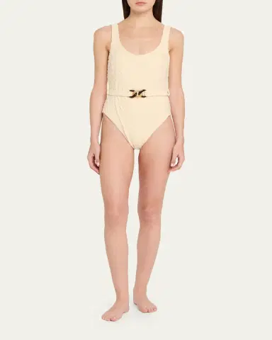 Zimmermann Indra Textured Scoop One-Piece Swimsuit | Thumbnail 2 Zimmermann Indra Textured Scoop One-Piece Swimsuit | Thumbnail 2