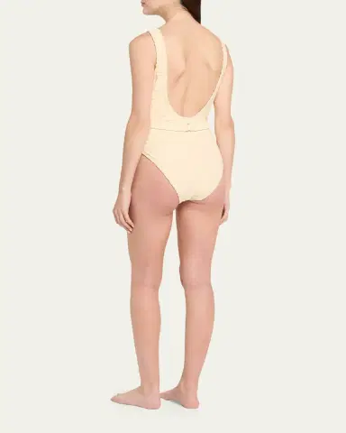 Zimmermann Indra Textured Scoop One-Piece Swimsuit | Thumbnail 3 Zimmermann Indra Textured Scoop One-Piece Swimsuit | Thumbnail 3