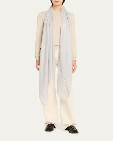 Brunello Cucinelli Sparkling Cashmere and Silk Scarf | Thumbnail 2 Brunello Cucinelli Sparkling Cashmere and Silk Scarf | Thumbnail 2