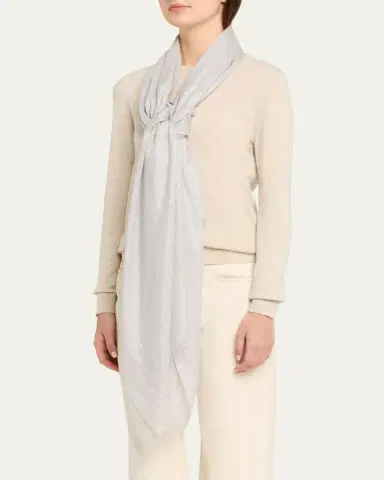Brunello Cucinelli Sparkling Cashmere and Silk Scarf | Thumbnail 3 Brunello Cucinelli Sparkling Cashmere and Silk Scarf | Thumbnail 3