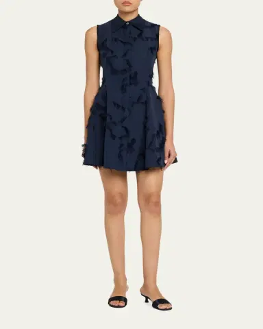 Jason Wu Collection Sleeveless Fringed Cotton Fil Coupe Mini Shirtdress | Thumbnail 2 Jason Wu Collection Sleeveless Fringed Cotton Fil Coupe Mini Shirtdress | Thumbnail 2