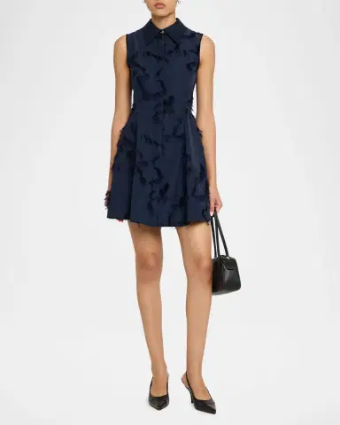 Jason Wu Collection Sleeveless Fringed Cotton Fil Coupe Mini Shirtdress | Thumbnail 6 Jason Wu Collection Sleeveless Fringed Cotton Fil Coupe Mini Shirtdress | Thumbnail 6