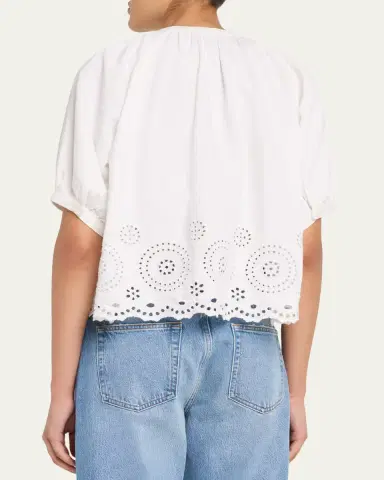 FRAME The Eyelet Resort Blouse | Thumbnail 3 FRAME The Eyelet Resort Blouse | Thumbnail 3