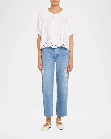 FRAME The Eyelet Resort Blouse | Thumbnail 6 FRAME The Eyelet Resort Blouse | Thumbnail 6