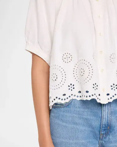FRAME The Eyelet Resort Blouse | Thumbnail 9 FRAME The Eyelet Resort Blouse | Thumbnail 9