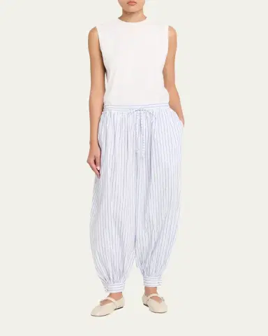 Cinq à Sept Leo Striped Drawstring Balloon Pants | Thumbnail 2 Cinq à Sept Leo Striped Drawstring Balloon Pants | Thumbnail 2