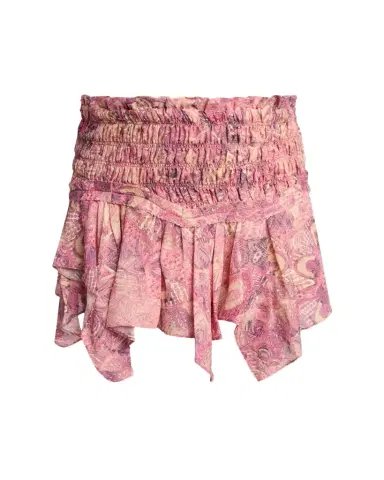 Isabel Marant Ceiva Smocked Silk Handkerchief Mini Skirt | Thumbnail 1 Isabel Marant Ceiva Smocked Silk Handkerchief Mini Skirt | Thumbnail 1