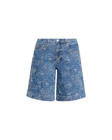 Cinq à Sept Betsy Garden Doodle Denim Shorts | Thumbnail 1 Cinq à Sept Betsy Garden Doodle Denim Shorts | Thumbnail 1