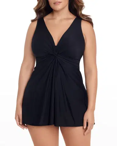 Miraclesuit Plus Size Marais Twist-Front One-Piece Swimsuit | Thumbnail 1 Miraclesuit Plus Size Marais Twist-Front One-Piece Swimsuit | Thumbnail 1