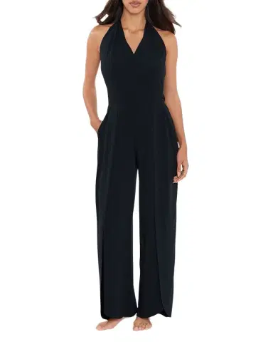 Magicsuit Halter Surplice Jumpsuit | Thumbnail 1 Magicsuit Halter Surplice Jumpsuit | Thumbnail 1