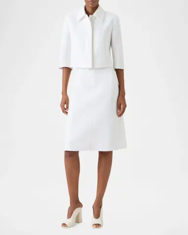 Akris Lewitt Cropped Double-Face Cotton Jacket | Thumbnail 2 Akris Lewitt Cropped Double-Face Cotton Jacket | Thumbnail 2