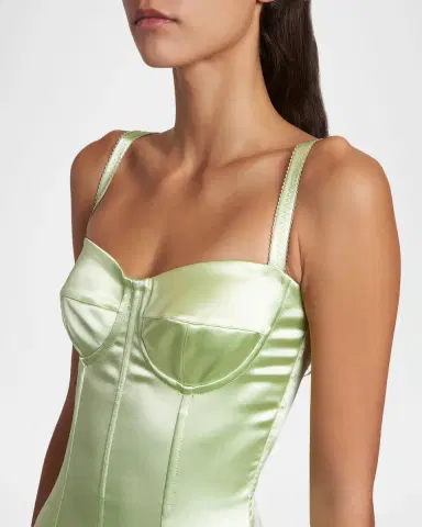Dolce & Gabbana Corset Satin Stretch Longuette Midi Dress | Thumbnail 5 Dolce & Gabbana Corset Satin Stretch Longuette Midi Dress | Thumbnail 5
