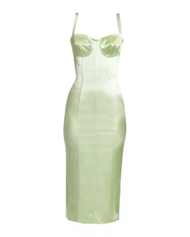 Dolce & Gabbana Corset Satin Stretch Longuette Midi Dress | Thumbnail 1 Dolce & Gabbana Corset Satin Stretch Longuette Midi Dress | Thumbnail 1