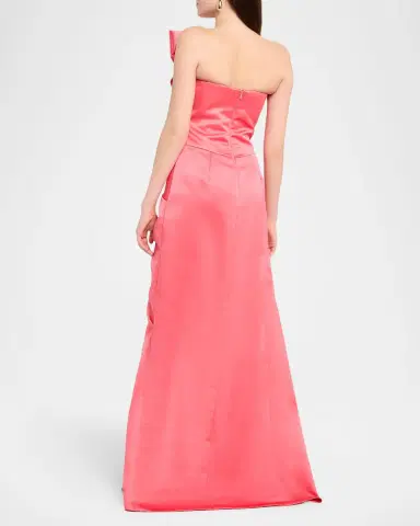 Atelier Prabal Gurung Tamara Strapless Ruffle Satin A-Line Gown | Thumbnail 2 Atelier Prabal Gurung Tamara Strapless Ruffle Satin A-Line Gown | Thumbnail 2