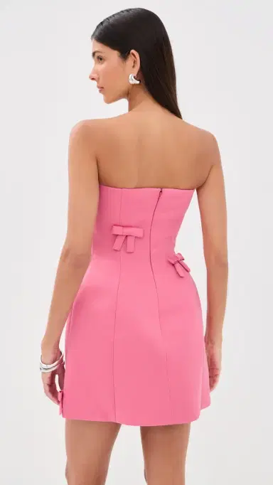 Leo Lin Roselle Bow Mini Dress Fuchsia | Thumbnail 3 Leo Lin Roselle Bow Mini Dress Fuchsia | Thumbnail 3