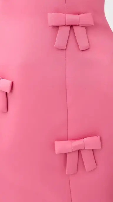 Leo Lin Roselle Bow Mini Dress Fuchsia | Thumbnail 6 Leo Lin Roselle Bow Mini Dress Fuchsia | Thumbnail 6