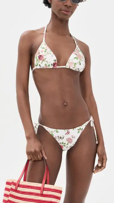 PQ Swim x AICE + OIVIA Embroidered Bikini Bottoms English Rose | Thumbnail 4 PQ Swim x AICE + OIVIA Embroidered Bikini Bottoms English Rose | Thumbnail 4