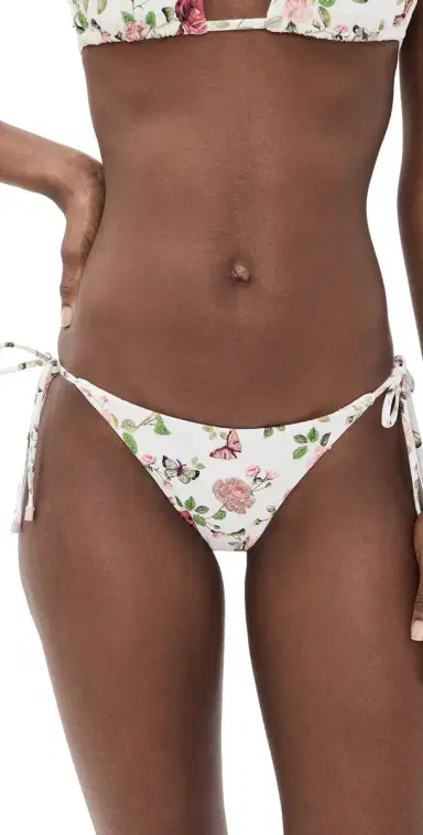 PQ Swim x AICE + OIVIA Embroidered Bikini Bottoms English Rose | Thumbnail 1 PQ Swim x AICE + OIVIA Embroidered Bikini Bottoms English Rose | Thumbnail 1