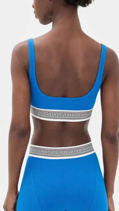 Versace Bio Cotton Rib Bra Electric Blue | Thumbnail 3 Versace Bio Cotton Rib Bra Electric Blue | Thumbnail 3