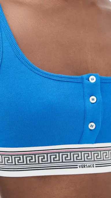 Versace Bio Cotton Rib Bra Electric Blue | Thumbnail 6 Versace Bio Cotton Rib Bra Electric Blue | Thumbnail 6