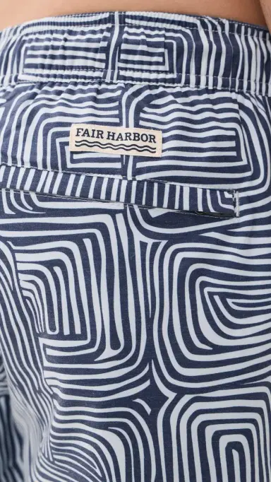 Fair Harbor The Bayberry Swim Trunks 7 Navy Wavy Sands | Thumbnail 6 Fair Harbor The Bayberry Swim Trunks 7 Navy Wavy Sands | Thumbnail 6