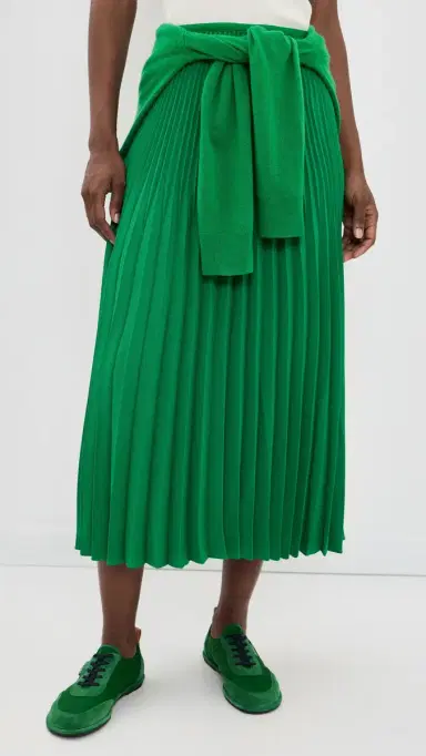 Jenni Kayne Pleated Skirt Green | Thumbnail 2 Jenni Kayne Pleated Skirt Green | Thumbnail 2