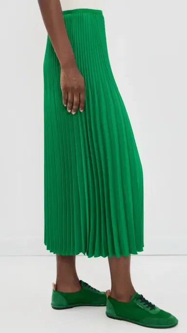 Jenni Kayne Pleated Skirt Green | Thumbnail 4 Jenni Kayne Pleated Skirt Green | Thumbnail 4