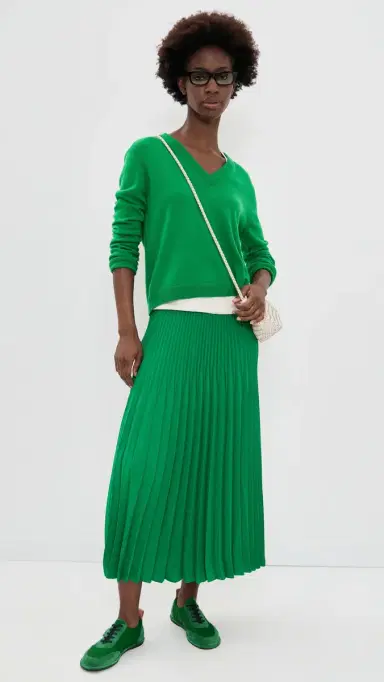 Jenni Kayne Pleated Skirt Green | Thumbnail 5 Jenni Kayne Pleated Skirt Green | Thumbnail 5