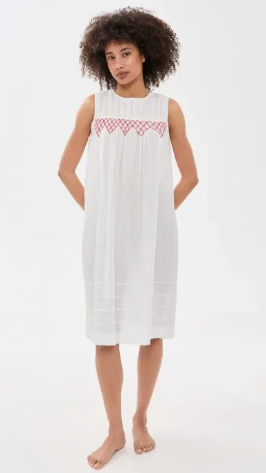 Damson Madder Ambrose Midi Night Dress | Thumbnail 6 Damson Madder Ambrose Midi Night Dress | Thumbnail 6