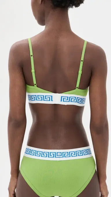 Versace Bio Cotton Rib Bra Bright Green | Thumbnail 3 Versace Bio Cotton Rib Bra Bright Green | Thumbnail 3