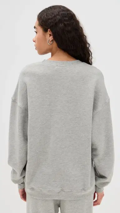 ÉTERNE Oversized Crew Neck Sweatshirt Heather Grey | Thumbnail 3 ÉTERNE Oversized Crew Neck Sweatshirt Heather Grey | Thumbnail 3