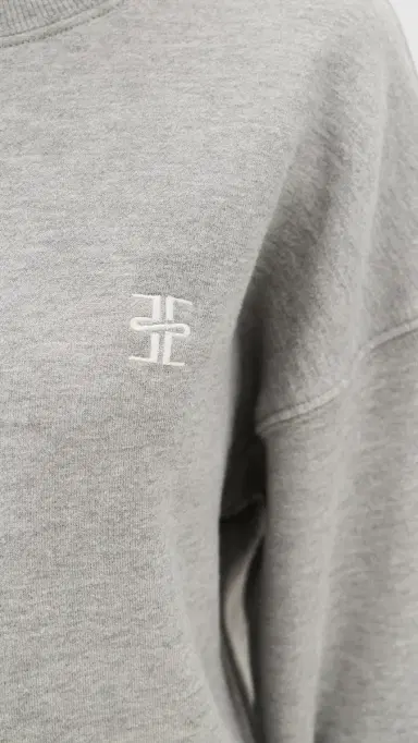 ÉTERNE Oversized Crew Neck Sweatshirt Heather Grey | Thumbnail 6 ÉTERNE Oversized Crew Neck Sweatshirt Heather Grey | Thumbnail 6