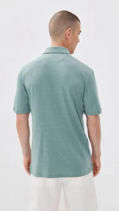 Faherty Movement Polo Aspen River Stripe | Thumbnail 3 Faherty Movement Polo Aspen River Stripe | Thumbnail 3