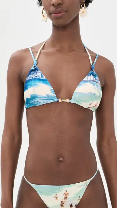 Cult Gaia Anoki Bikini Top Rio Beach Print | Thumbnail 2 Cult Gaia Anoki Bikini Top Rio Beach Print | Thumbnail 2