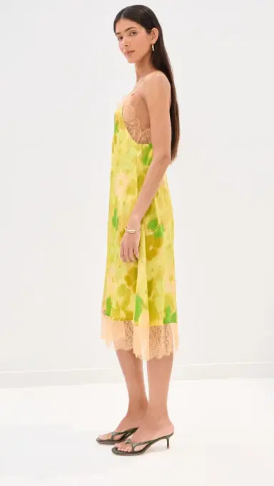 FRANÇOISE Layla Silk Dress Floral Yellow | Thumbnail 4 FRANÇOISE Layla Silk Dress Floral Yellow | Thumbnail 4