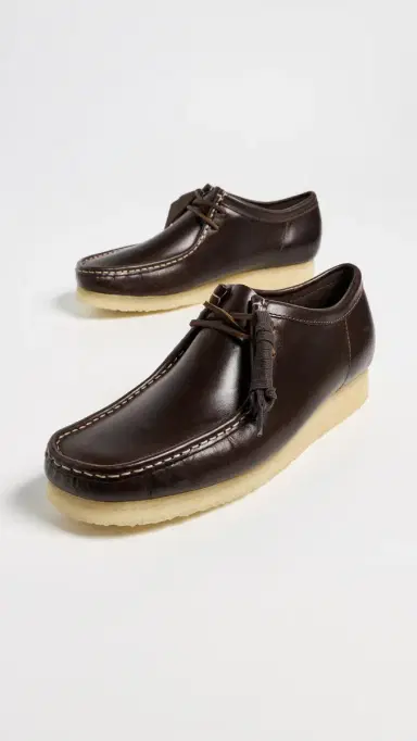 Clarks Wallabee Leather Shoes Dark Brown Leather | Thumbnail 4 Clarks Wallabee Leather Shoes Dark Brown Leather | Thumbnail 4