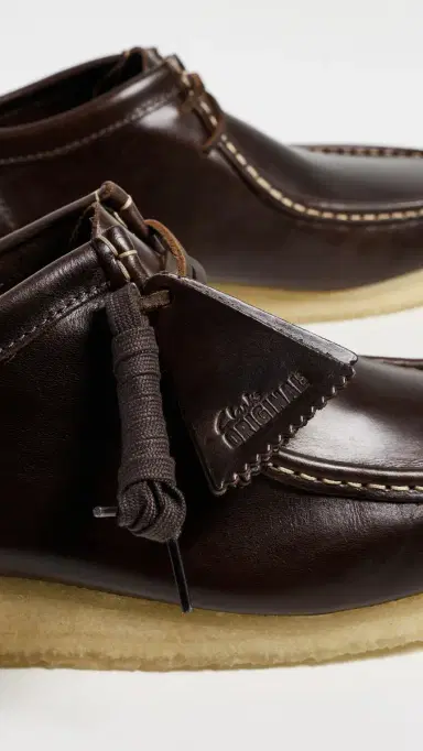 Clarks Wallabee Leather Shoes Dark Brown Leather | Thumbnail 5 Clarks Wallabee Leather Shoes Dark Brown Leather | Thumbnail 5