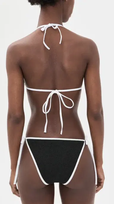 Hunza G Gina Contrast Bikini Set Black/White One Size | Thumbnail 3 Hunza G Gina Contrast Bikini Set Black/White One Size | Thumbnail 3
