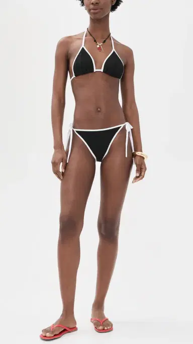 Hunza G Gina Contrast Bikini Set Black/White One Size | Thumbnail 5 Hunza G Gina Contrast Bikini Set Black/White One Size | Thumbnail 5